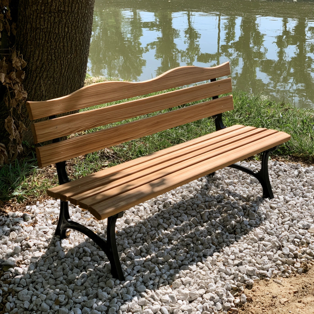 Panca decorativa in legno, colore nero