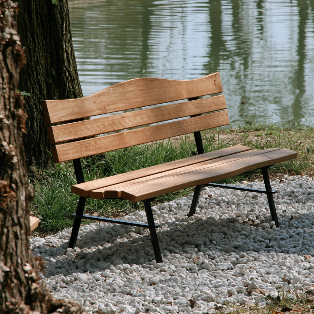 Panca decorativa in legno, colore nero