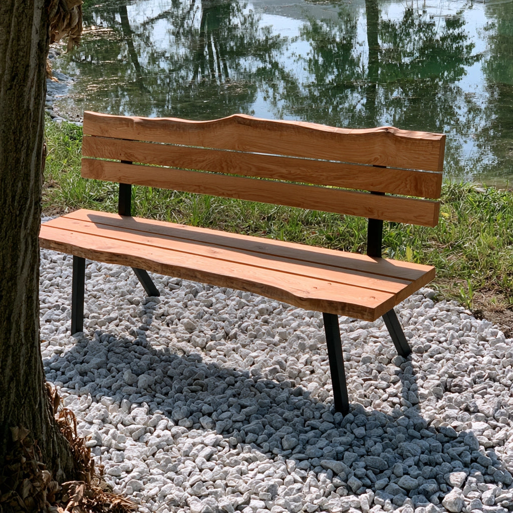 Panca decorativa in legno, colore nero