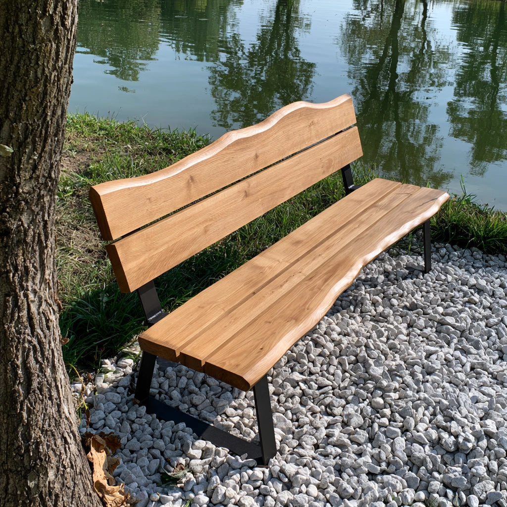 Panca decorativa in legno, colore nero