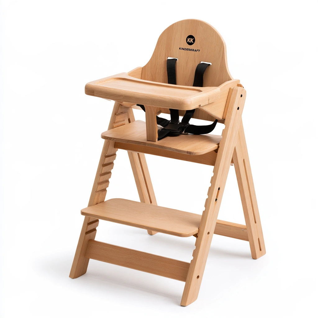 Seggiolone in legno, colore legno naturale